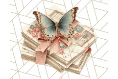 Vintage Butterfly PNG Clipart, Fairytale Cottagecore Images Product Image 5