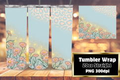 TRENDY 20oz Tumbler PNG Template , Leopard Print Product Image 1