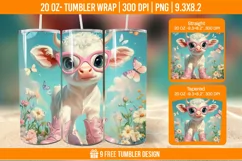 Highland Cow Tumbler Wrap Designs, Sublimation Wrap Product Image 1