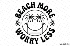 Beach More Worry Less svg | Summer Svg | Svg Cut Files Product Image 1
