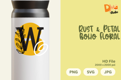 Rust &amp; Petal Boho Floral Monogram Product Image 1