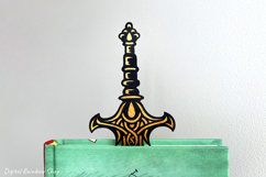 Sword bookmark svg template, fantasy paper bookmark Product Image 5
