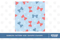 American 4th of July Patriotic Coquette Bow Seamless Pattern Product Image 2