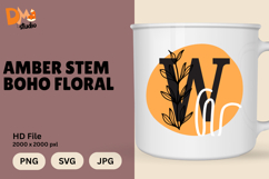 Amber Stem Boho Floral Monogram Product Image 1