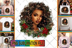 Cheerful PNG TSHIRT Designs, Xmas Girl Product Image 1