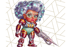 Wild Grandma Clipart PNGs, Funny Quirky Old Ladies Product Image 5