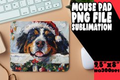 Sublimation Mouse Pad Holiday Peeking Dog Winter Art Product Image 1