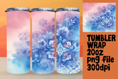 20oz Sublimation Design Download , Watercolor Patter Product Image 1