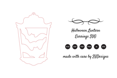 Halloween Lantern Earrings SVG - Laser Cut Spooky Earrings Product Image 2