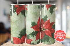 Christmas Flowers Tumbler | Christmas Tumbler Wrap Product Image 1