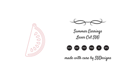 Summer Earrings Laser Cut SVG Product Image 2
