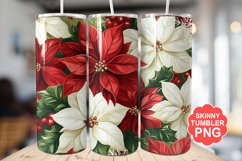 Christmas Flowers Tumbler | Christmas Tumbler Wrap Product Image 1