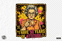 Funny Summer Grandma PNG Illustration Product Image 1