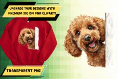 Charming Peekaboo Dog Watercolor Sublimation - Playful Desig Product Image 1