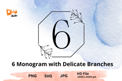 Monogram with Delicate Branches Product Image 1