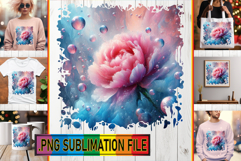 BLISSFUL TSHIRT Sublimation PNG, 3D Flower Product Image 1