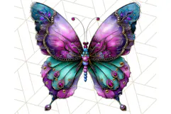 Metallic Butterfly Clipart PNG Clipart, Vibrant Butterfly Product Image 5