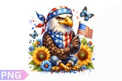 4th Of July Eagle Sublimation - 4th of July Clipart PNG Product Image 1