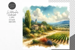 French countryside scene, JPG, Junk journal, Product Image 1