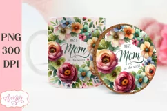 Mom Photo Mug Wrap and coaster sublimation PNG, Mother's day Product Image 6