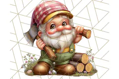 Gnomes at Work Clipart PNG, Cute Gnomes PNG Illustration Product Image 5