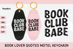 Book Lover Motel Keychain SVG | Book Club Babe Product Image 1