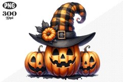 Halloween Pumpkin Sublimation - Clipart PNG Design Product Image 1