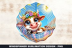 Cow Wind Spinner Sublimation Design Product Image 1