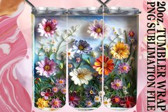 Spring 3D Flower Tumbler Wrap - For 20oz Product Image 1