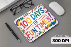 100 days of school Mouse Pad, Teacher PNG Sublimation Design Product Image 1