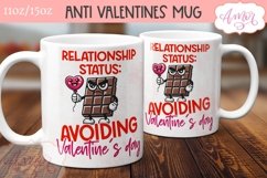 Anti Valentines Mug Wrap PNG, Funny valentines day mug png Product Image 3