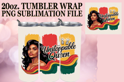 Bright Sublimation 20oz tumbler wrap, Juneteenth Product Image 1