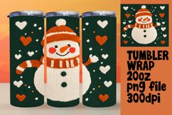 Custom 20oz Sublimation File , Snowman Product Image 1