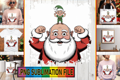Dazzling TSHIRT Sublimation PNG, Funny Santa Product Image 1