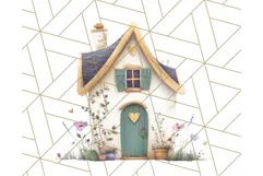 Whimsical Cottagecore Cottage PNG Clipart, Fairy House Png Product Image 5
