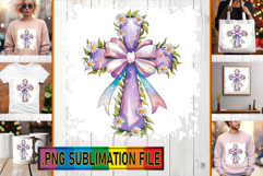 Vibrant TSHIRT Magic PNG, Flower Cross Product Image 1