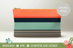 Retro Stripes Cosmetic Bag, Retro Cosmetic Bag Design Product Image 1