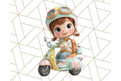 Kawaii City Girl PNG Clipart, Soft Dreamy Style Clip Art Product Image 5