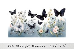 Glass Can Wraps Sublimation, Flowers Libbey Can Glass Product Image 2