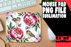 Vibrant Desk Mat Sublimation PNG, Birds Product Image 1