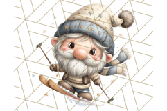 Watercolor Winter Gnome Clipart, Cute Gnome Christmas PNG Product Image 5