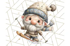 Watercolor Winter Gnome Clipart, Cute Gnome Christmas PNG Product Image 5