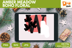 Amber Meadow Boho Floral Monogram Product Image 1