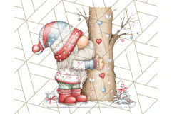 Scandinavian Christmas Gnomes Clipart PNG, Cute Gnome Png Product Image 5