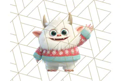 Holiday Yeti Village PNG Clipart, Cute Winter Clip Art Product Image 5