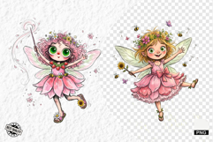 Whimsical Summer Fairy Girl Png Clipart Product Image 1