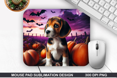 Halloween Dog Mouse Pad Sublimation, Halloween Mouse Pad PNG Product Image 1