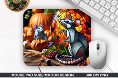Halloween Rats Mouse Pad Sublimation,Halloween Mouse Pad PNG Product Image 1