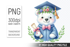 Graduation Animals Clipart PNG Bundle, High Quality PNG File Product Image 7
