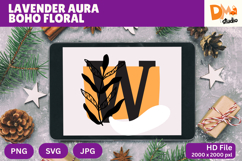 Lavender Aura Boho Floral Monogram Product Image 1